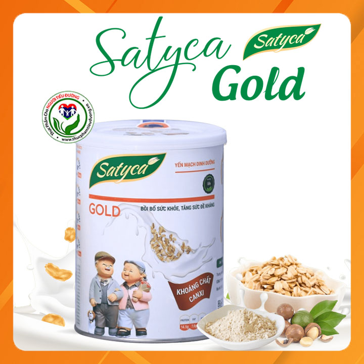 Bột yến mạch dinh dưỡng Satyca Gold 410g- Dành cho người lớn tuổi- Bồi bổ sức khỏe, tăng sức đề kháng